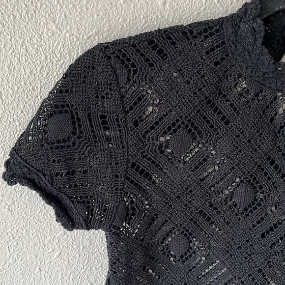 Zara Black lace Top Size small - Picture 3 of 7